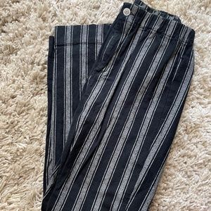 Brandy Melville Black and White Striped Pants